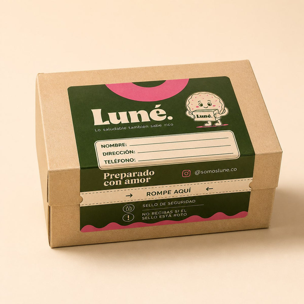 Caja Luné de 6 minidonas cerrada