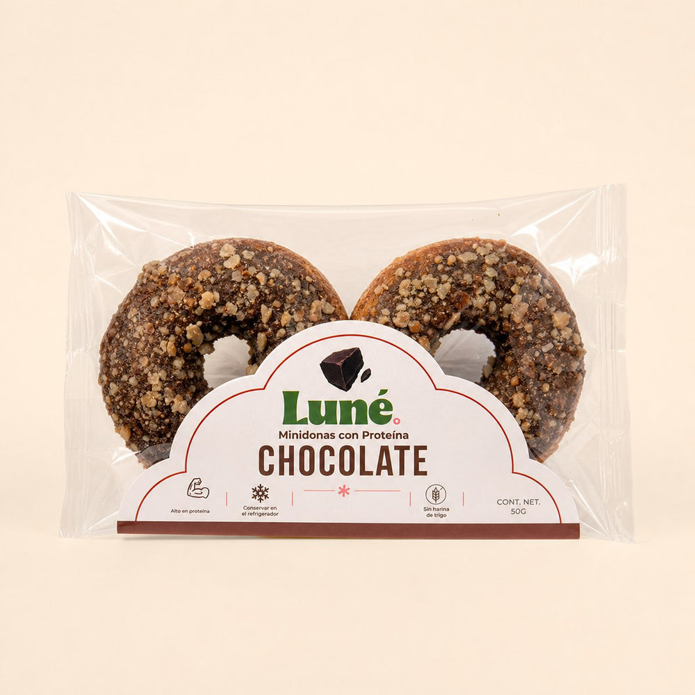 Bolsa de minidonas Luné sabor chocolate