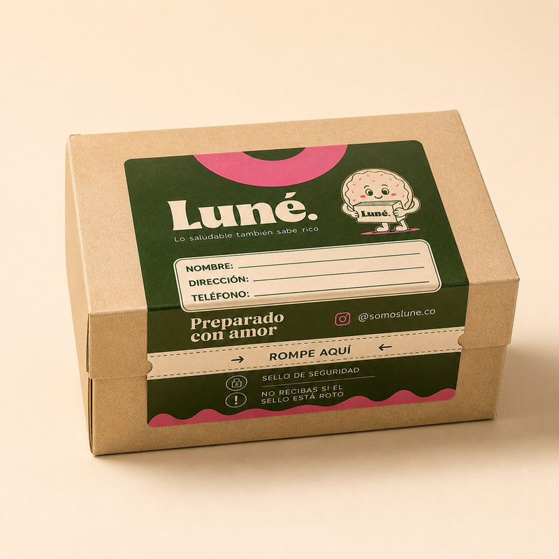 Caja Luné de 6 minidonas cerrada